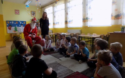 Wizyta Mikołaja w grupie Motylki.